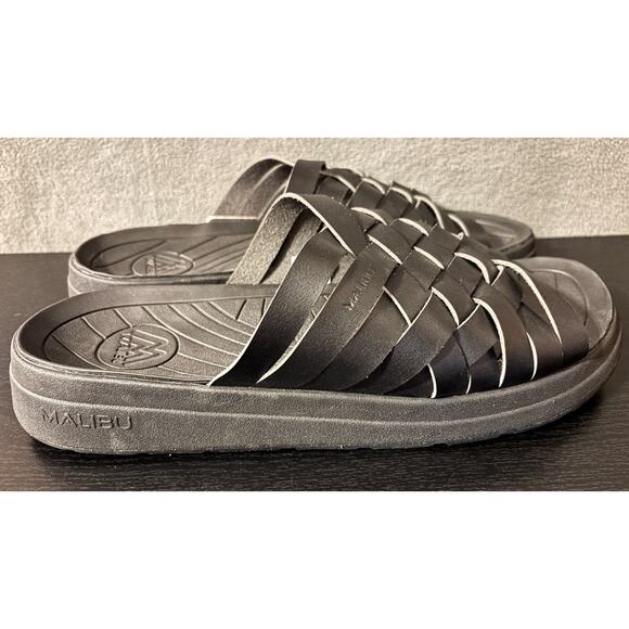 MALIBU SANDALS Zuma EVO Vegan Leather Black Men's Size 13 Sandals - Picture 5 of 9